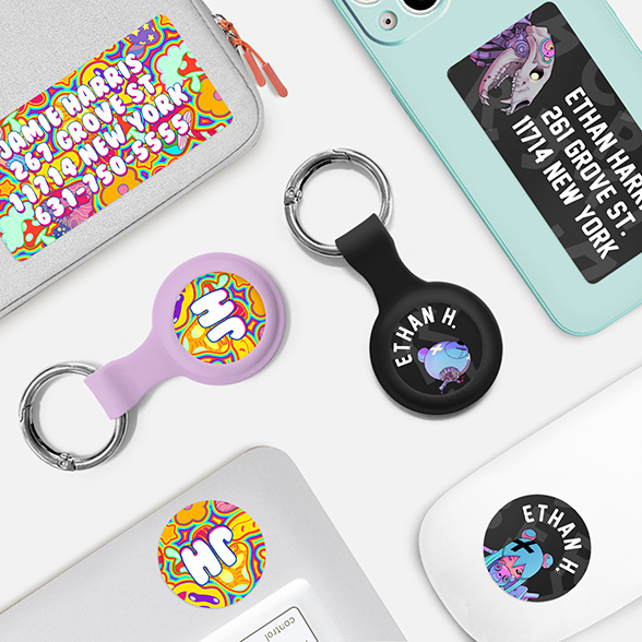 Tag-a-Tag™ Keyring and Label Set 4 Pack